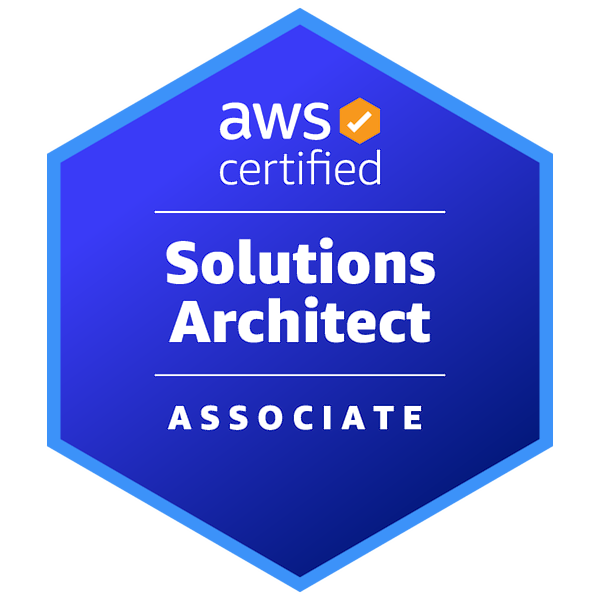 AWS certified solutions architect badge